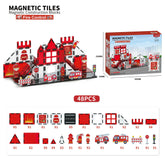 New Design 48 Piece Magnetic Blocks for Children Early Learning Block Magnet DIY Puzzle Game Magnetic Tiles Set